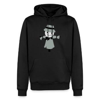 mannequin - Sweat à capuche Premium bio Homme - noir - Devant - Nico (187cm)