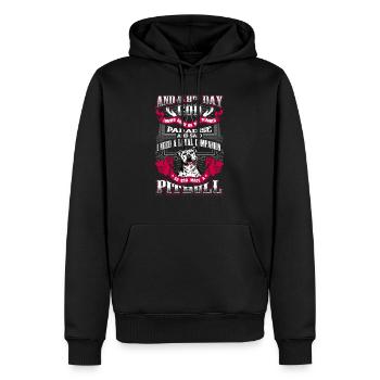 Cadeau de prière Pitbull Loyal Companion Pit Bull - Sweat à capuche Premium bio Homme - noir - Devant - Nico (187cm)