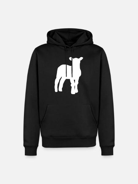 lamb - Men’s Premium Organic Hoodie - black