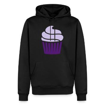 cupcake two-colored cupcake to-farvet - Herre Premium økologisk hoodie - sort - Foran - Nico (187cm)