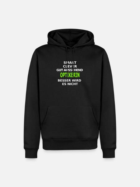 optikerin - Männer Premium Bio Hoodie - Schwarz