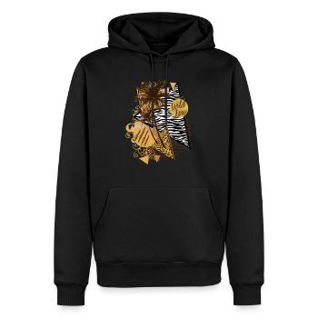 Wild Love 02 - Männer Premium Bio Hoodie - Schwarz - Vorne - Nico (187cm)