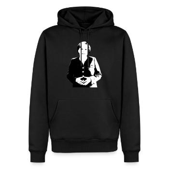 Angela Merkel Minimal - Sweat à capuche Premium bio Homme - noir - Devant - Nico (187cm)