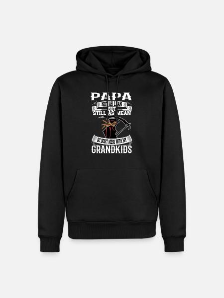 Papa - Men’s Premium Organic Hoodie - black