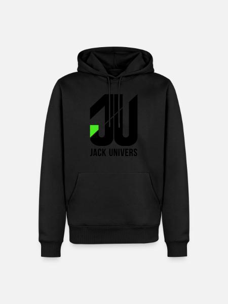 Jack Univers - Sweat à capuche Premium bio Homme - noir