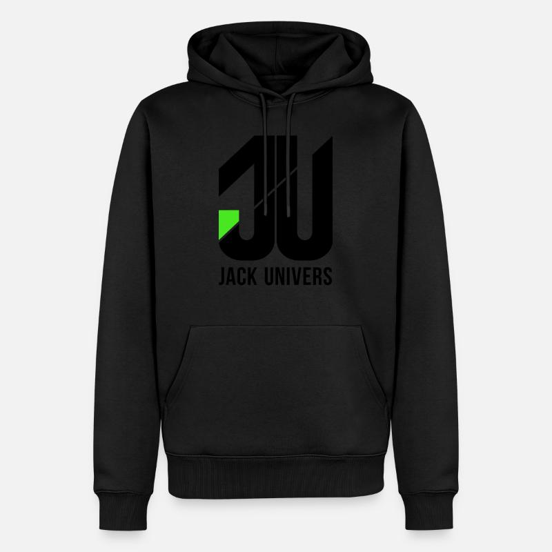 Jack Univers - Sweat à capuche Premium bio Homme - noir