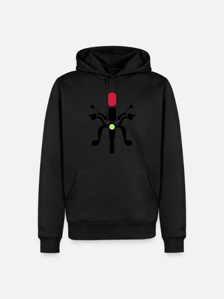 Motorradfahrer - Männer Premium Bio Hoodie - Schwarz