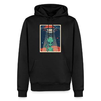 Vintage 1 - Männer Premium Bio Hoodie - Schwarz - Vorne - Nico (187cm)