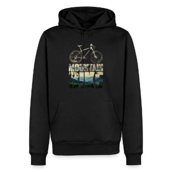 VTT - Sweat à capuche Premium bio Homme - noir - Devant - Nico (187cm)