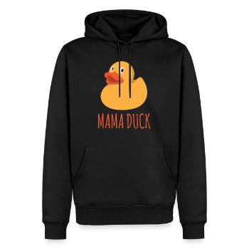Drôle d'appariement de la famille Mama Duck Rubber Ducky - Sweat à capuche Premium bio Homme - noir - Devant - Nico (187cm)