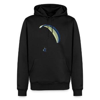 paraglider 12 - Sweat à capuche Premium bio Homme - noir - Devant - Nico (187cm)
