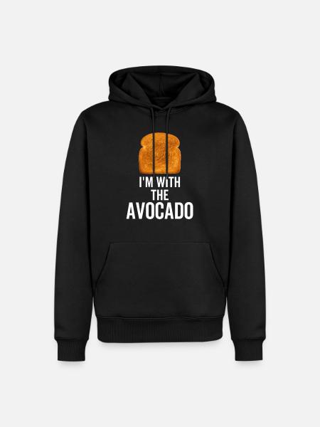I'm With The Avocado - Men’s Premium Organic Hoodie - black