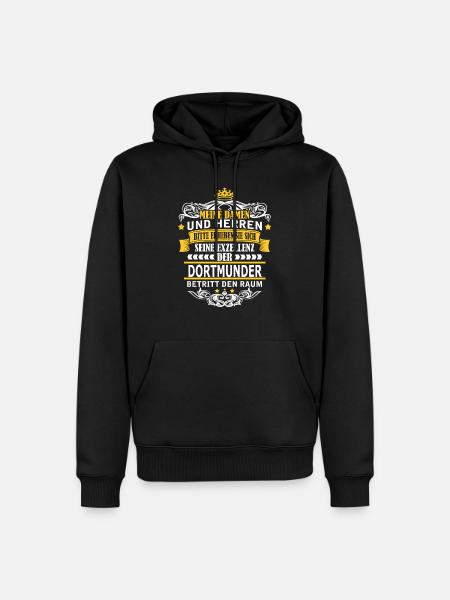 DORTMUND - Männer Premium Bio Hoodie - Schwarz