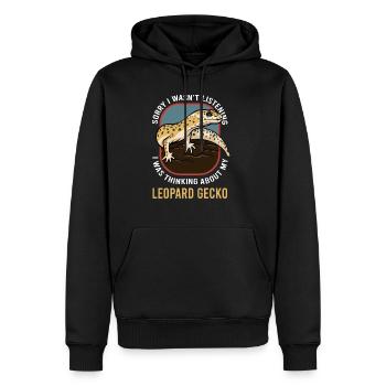 Leopard Gecko Reptilien Natur Wildlife - Männer Premium Bio Hoodie - Schwarz - Vorne - Nico (187cm)