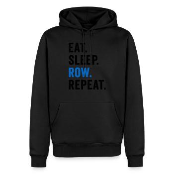 Eat Sleep Row Repeat Rowing Club Kayaking Canoe Wa - Männer Premium Bio Hoodie - Schwarz - Vorne - Nico (187cm)