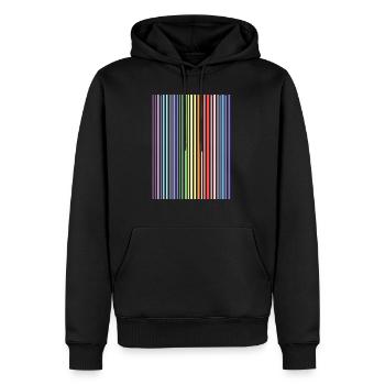 Pastellfarben - Streifen - Männer Premium Bio Hoodie - Schwarz - Vorne - Nico (187cm)