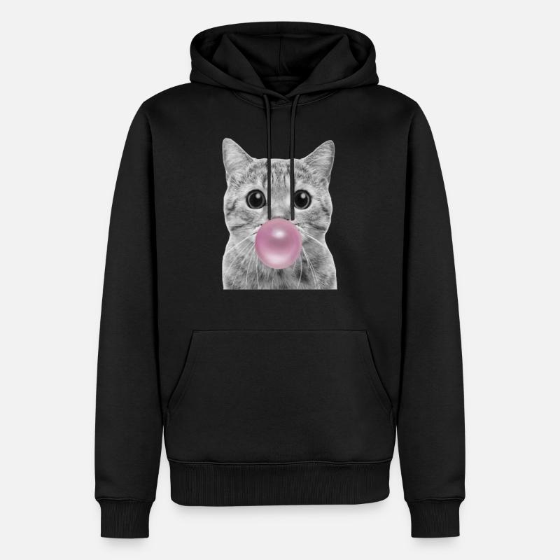 Chat bulle - Sweat à capuche Premium bio Homme - noir