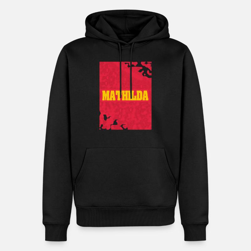 Style et illustration Mathilda - Sweat à capuche Premium bio Homme - noir