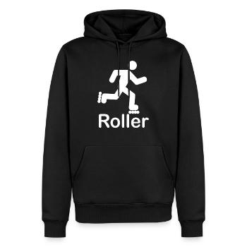 Design für Eislauffans - Männer Premium Bio Hoodie - Schwarz - Vorne - Nico (187cm)