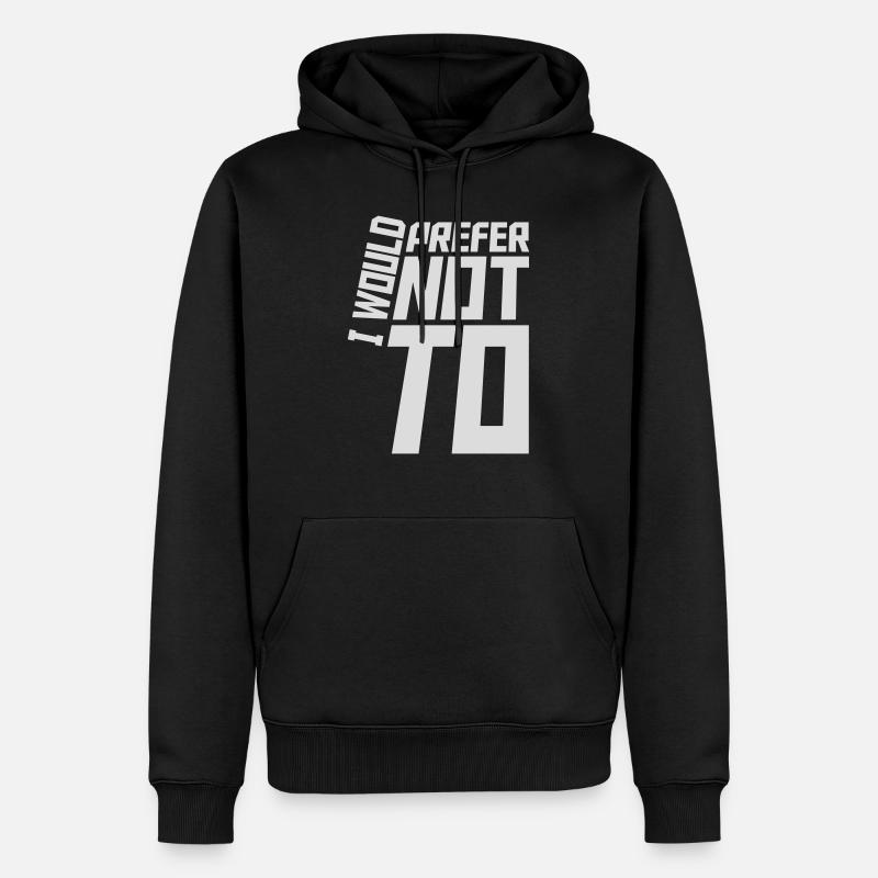 Je préfère ne pas - Sweat à capuche Premium bio Homme - noir