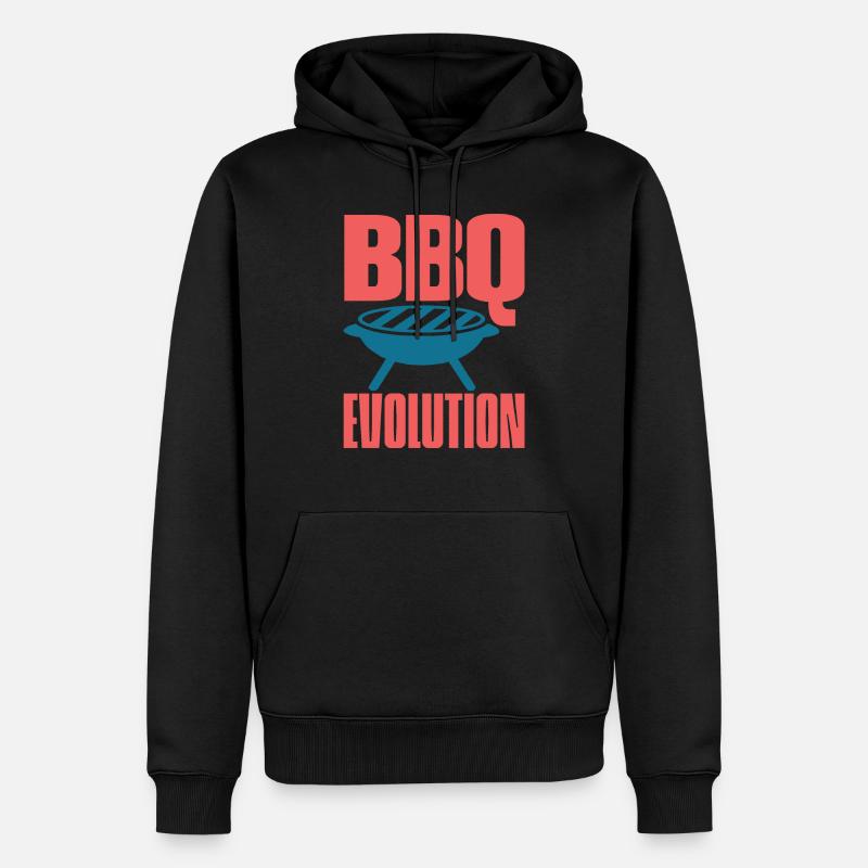 ÉVOLUTION DU BARBECUE - Sweat à capuche Premium bio Homme - noir