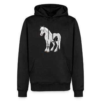 Trinker - Männer Premium Bio Hoodie - Schwarz - Vorne - Nico (187cm)