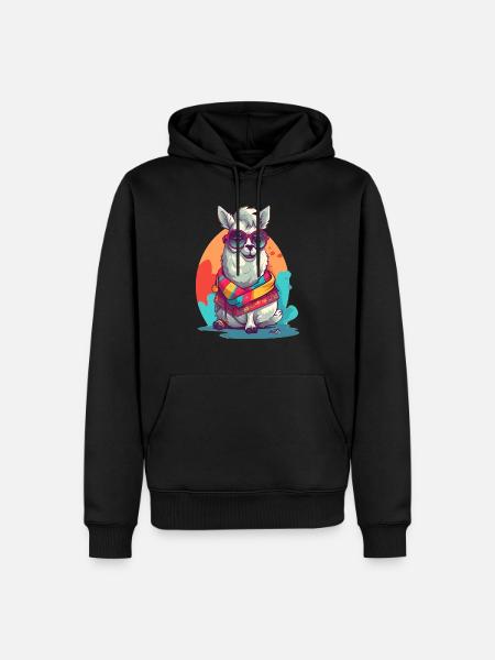 No drama, just lama! - Men’s Premium Organic Hoodie - black