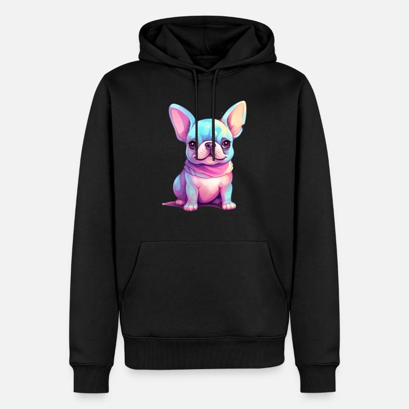 Bouledogue français Art du bouledogue français - Sweat à capuche Premium bio Homme - noir