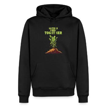 lettuce grow together - Männer Premium Bio Hoodie - Schwarz - Vorne - Nico (187cm)