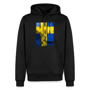 Schweden Schweden Flagge national norden skandinavia - Männer Premium Bio Hoodie - Schwarz - Vorne - Nico (187cm)