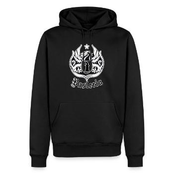 Basler wappen - Männer Premium Bio Hoodie - Schwarz - Vorne - Nico (187cm)