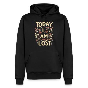 Today I am Lost - Männer Premium Bio Hoodie - Schwarz - Vorne - Nico (187cm)