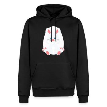 Lapin de Pâques mignon et œuf - Sweat à capuche Premium bio Homme - noir - Devant - Nico (187cm)