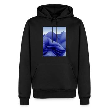 Fleur bleue - Sweat à capuche Premium bio Homme - noir - Devant - Nico (187cm)