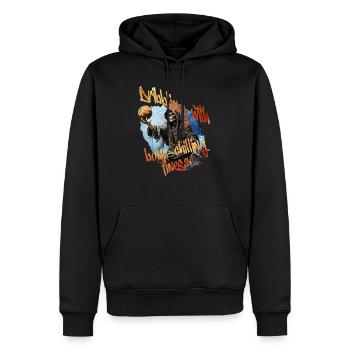 Squelette jouant au basket-ball Costume d’Halloween - Sweat à capuche Premium bio Homme - noir - Devant - Nico (187cm)