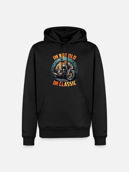 Im not Old Im classic vintage Chopper Motorcycle - Men’s Premium Organic Hoodie - black