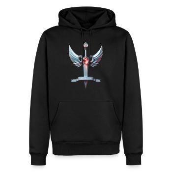 Love Sword - Fight for Love - Men’s Premium Organic Hoodie - black - Front - Nico (187cm)