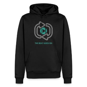The beat goes grunge - Men’s Premium Organic Hoodie - black - Front - Nico (187cm)