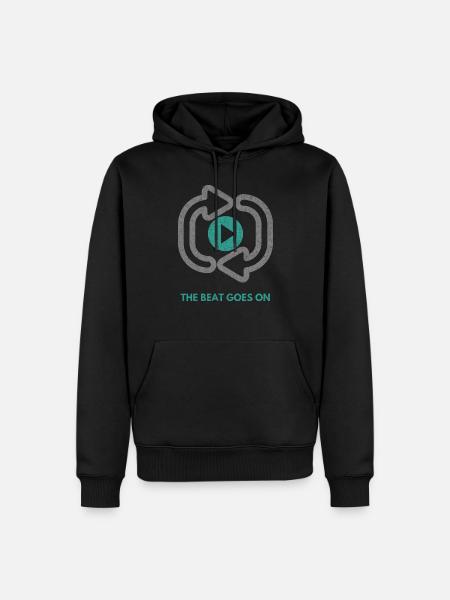 Le beat devient grunge - Sweat à capuche Premium bio Homme - noir
