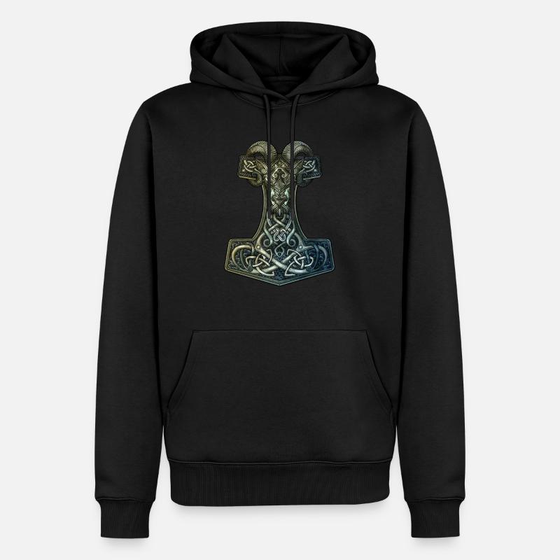 Mjölnir - Männer Premium Bio Hoodie - Schwarz