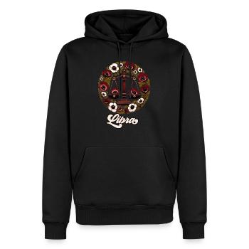 Libra - Men’s Premium Organic Hoodie - black - Front - Nico (187cm)