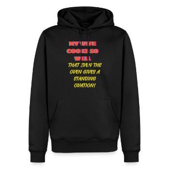 T-shirt rigolo pour un cadeau, style rétro. - Sweat à capuche Premium bio Homme - noir - Devant - Nico (187cm)