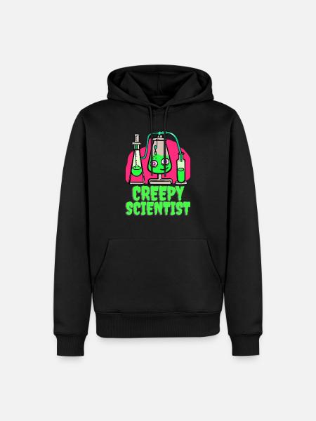 Gruselige Wissenschaft - Männer Premium Bio Hoodie - Schwarz