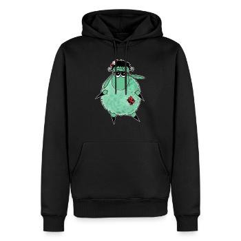 Wolly Sheepling Monstre d’Halloween - Sweat à capuche Premium bio Homme - noir - Devant - Nico (187cm)