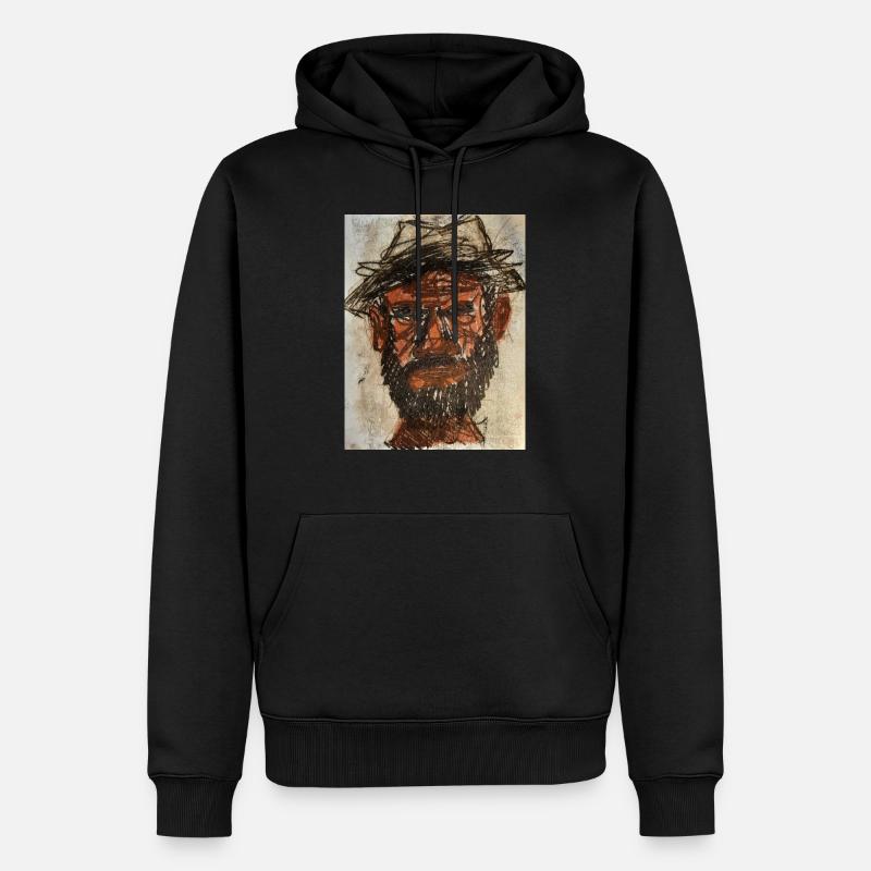 Modeste - Sweat à capuche Premium bio Homme - noir