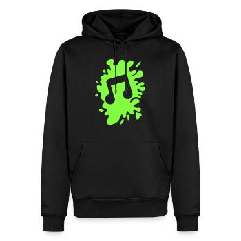 Musical note blobs - Men’s Premium Organic Hoodie - black - Front - Nico (187cm)