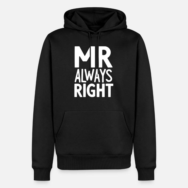 M. Toujours Raison - Sweat à capuche Premium bio Homme - noir