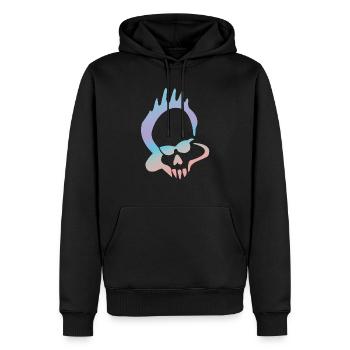 Logo Mansi Venice - Männer Premium Bio Hoodie - Schwarz - Vorne - Nico (187cm)