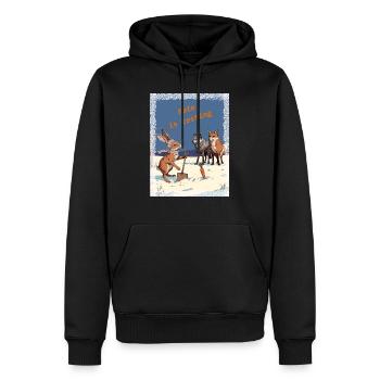 Trial of Fate - Men’s Premium Organic Hoodie - black - Front - Nico (187cm)