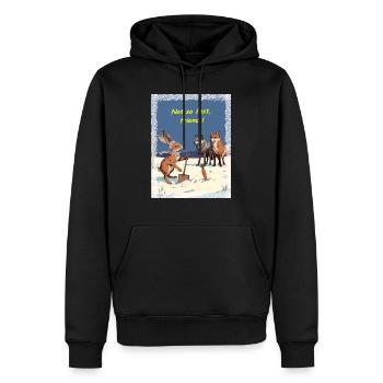 Prüfung des Schicksals - Männer Premium Bio Hoodie - Schwarz - Vorne - Nico (187cm)